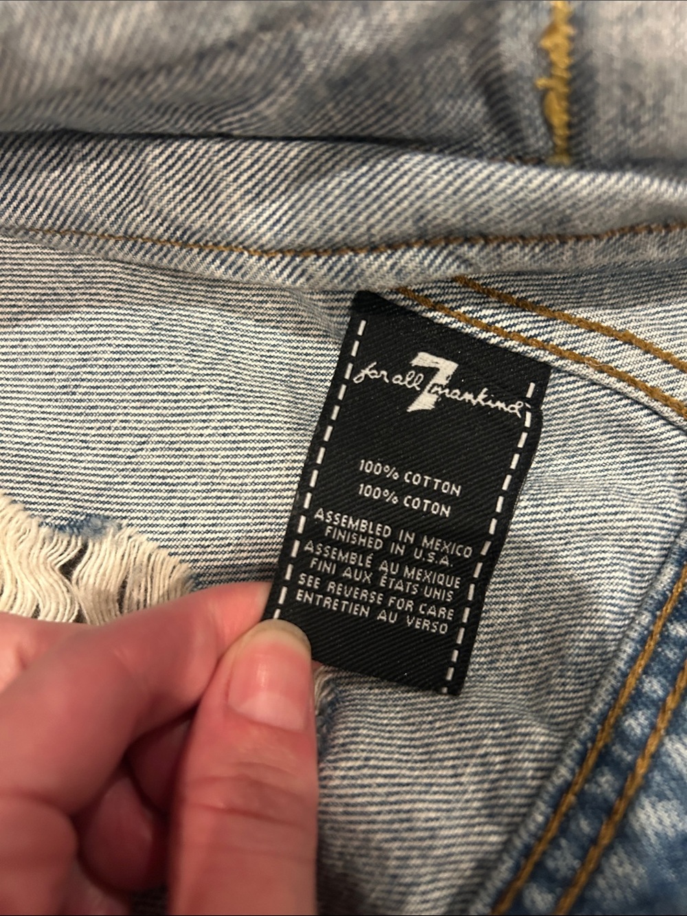 NWT! 7 For All Mankind Oversized Distressed Denim Jacket With All Over Studs! M! - Picture 11 of 16